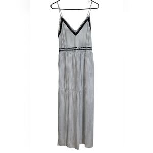 Japna Striped Dress with Black Accents